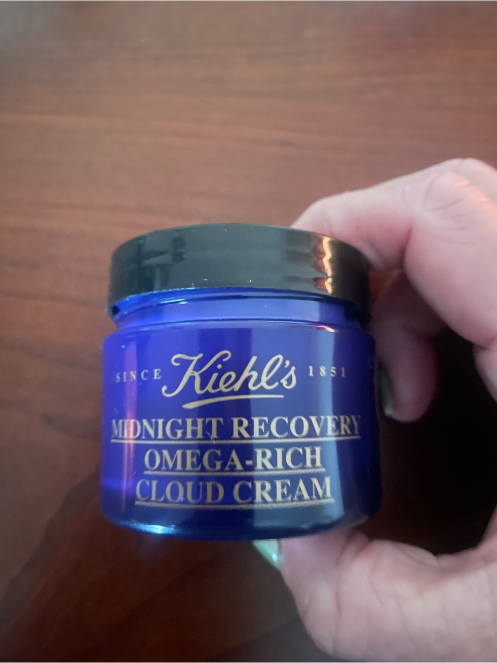 Kiehl's Midnight Recovery Omega-Rich Cloud Cream — Deep Blue Jar with Black Lid